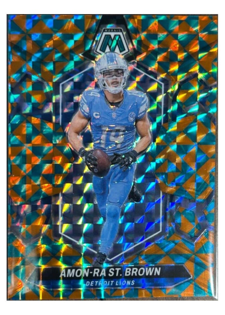 2024 Panini Mosaic Base Set Amon-Ra St. Brown #74 card