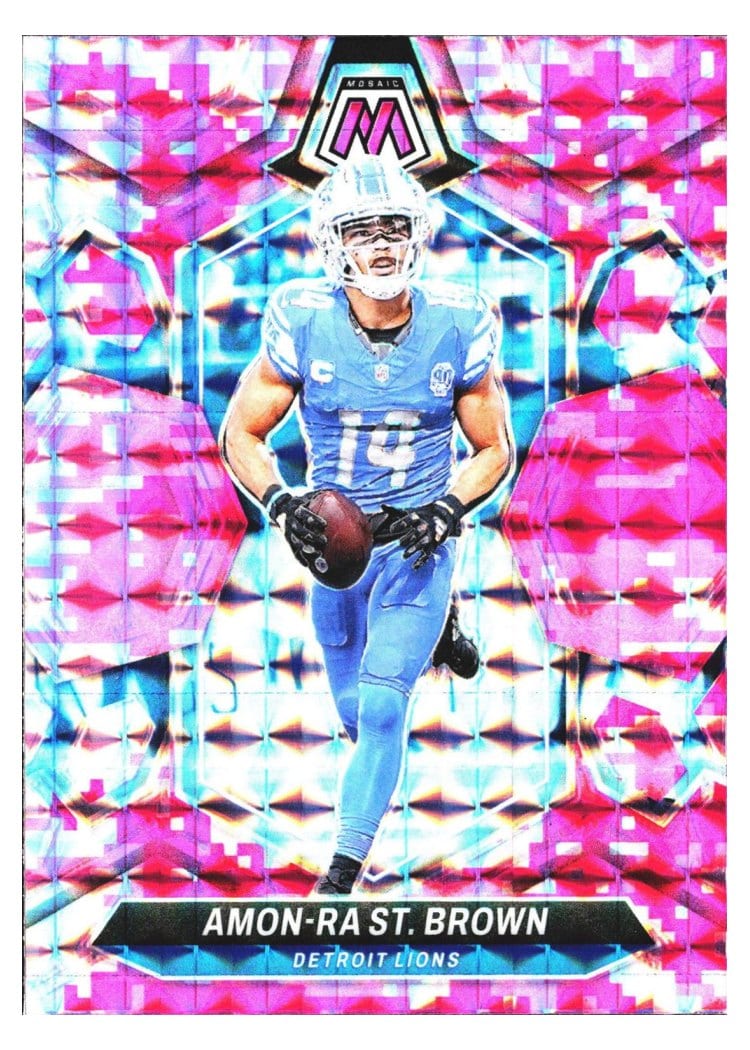 2024 Panini Mosaic Base Set Amon-Ra St. Brown #74 card