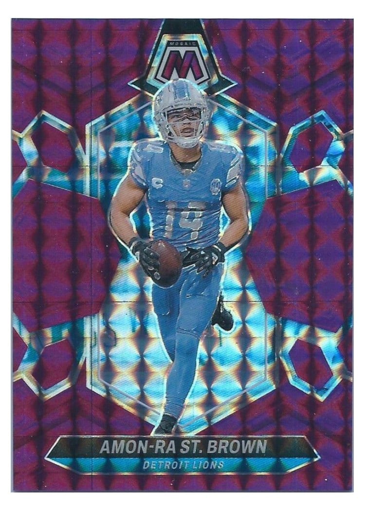 2024 Panini Mosaic Base Set Amon-Ra St. Brown #74 card