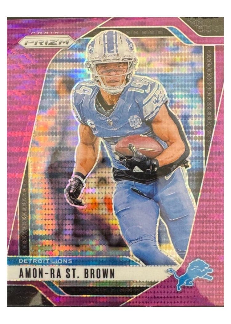 2024 Panini Prizm Base Set Amon-Ra St. Brown #95 card