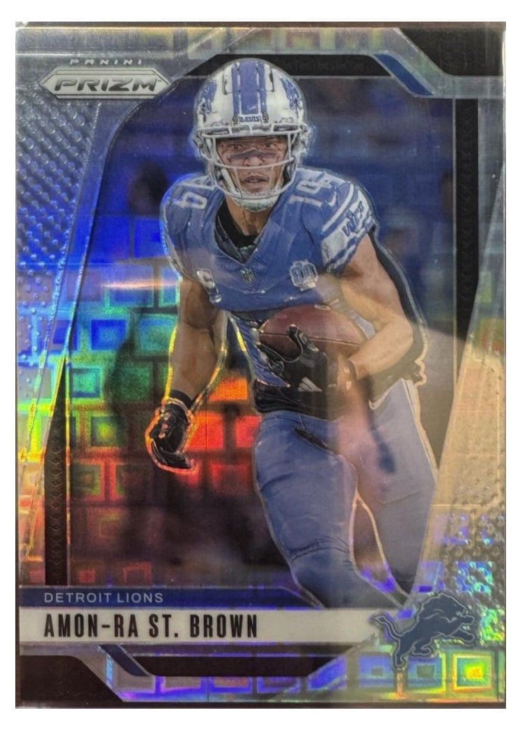 2024 Panini Prizm Base Set Amon-Ra St. Brown #95 card