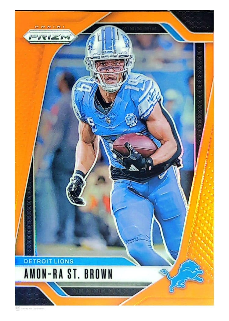 2024 Panini Prizm Base Set Amon-Ra St. Brown #95 card