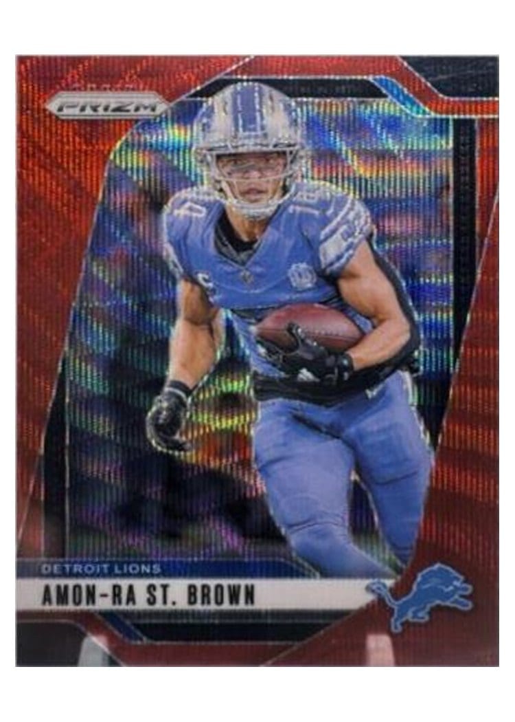2024 Panini Prizm Base Set Amon-Ra St. Brown #95 card