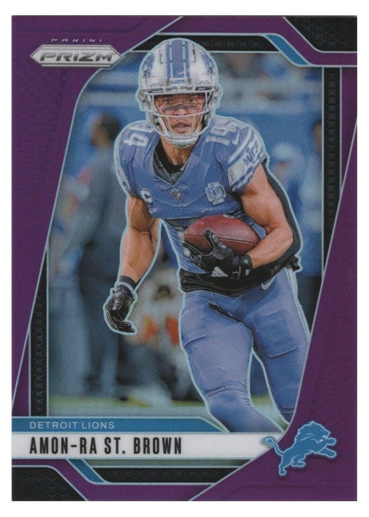 2024 Panini Prizm Base Set Amon-Ra St. Brown #95 card