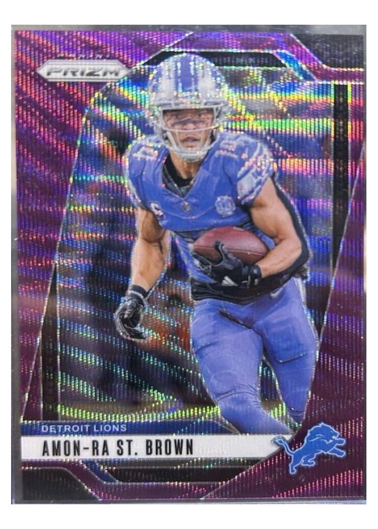 2024 Panini Prizm Base Set Amon-Ra St. Brown #95 card