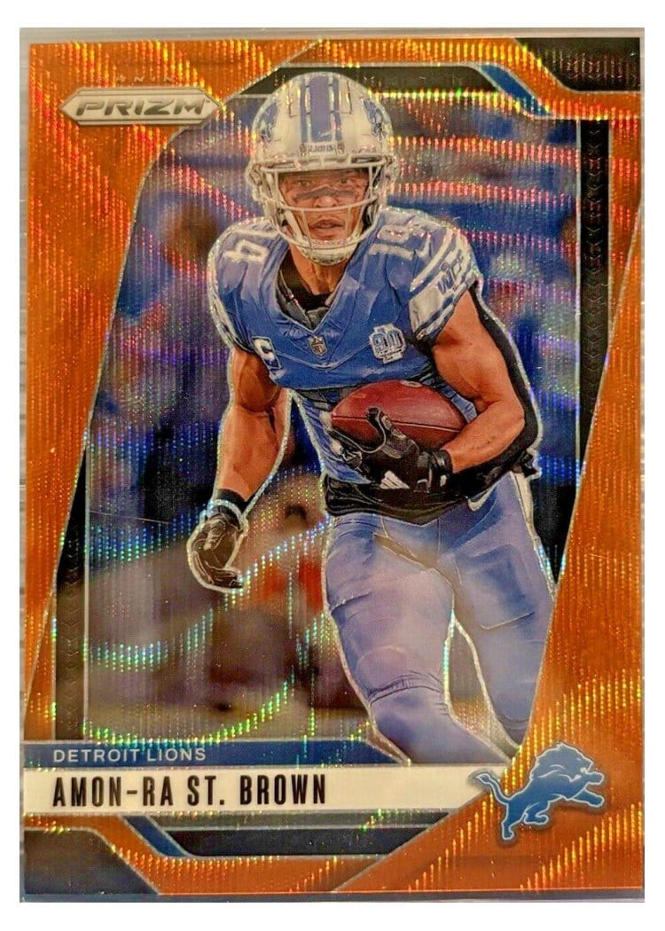 2024 Panini Prizm Base Set Amon-Ra St. Brown #95 card
