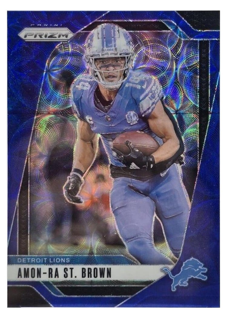 2024 Panini Prizm Base Set Amon-Ra St. Brown #95 card