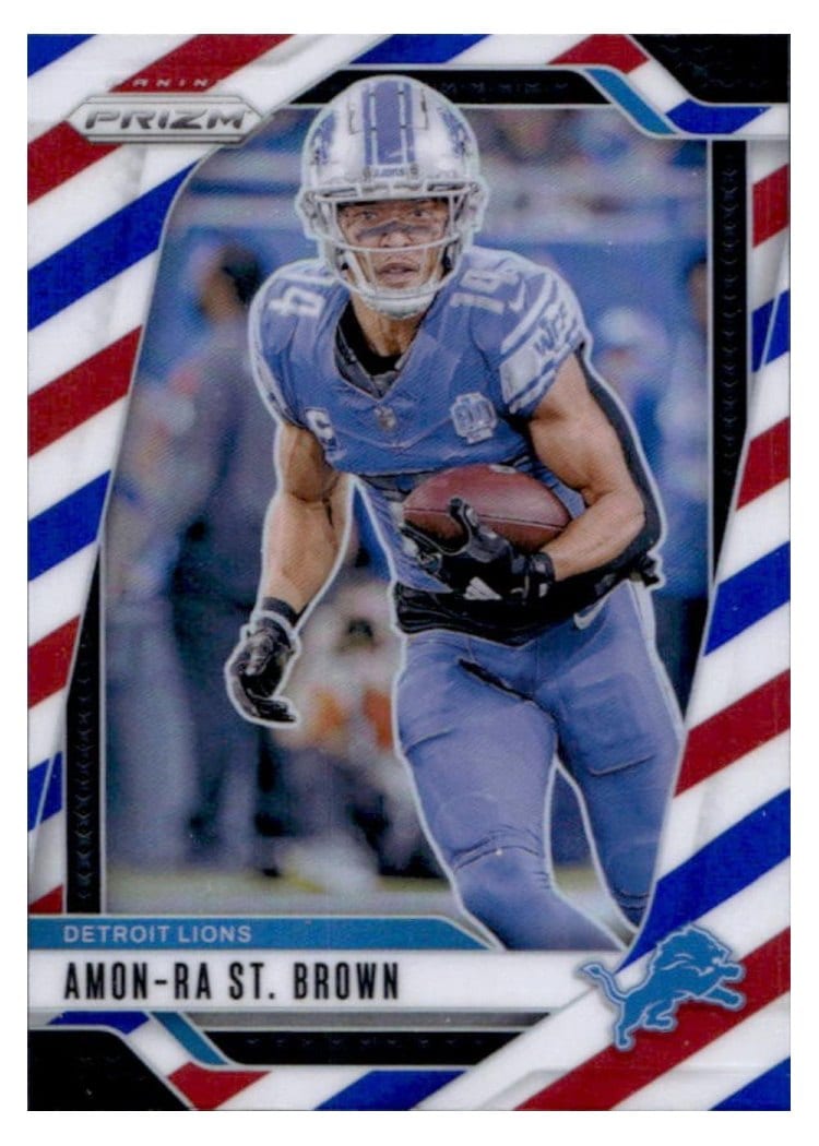 2024 Panini Prizm Base Set Amon-Ra St. Brown #95 card
