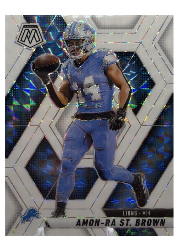 2025 Panini Mosaic Base Set Amon-Ra St. Brown #2 card