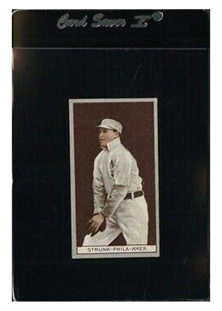 1912 T207 Brown Background Amos Strunk card