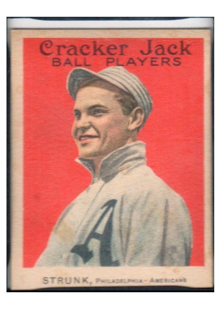 1915 Cracker Jack Amos Strunk #33 card