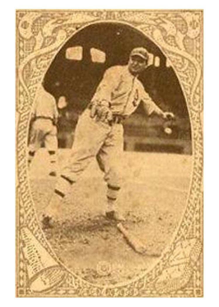 1922 E120 American Caramel Amos Strunk card