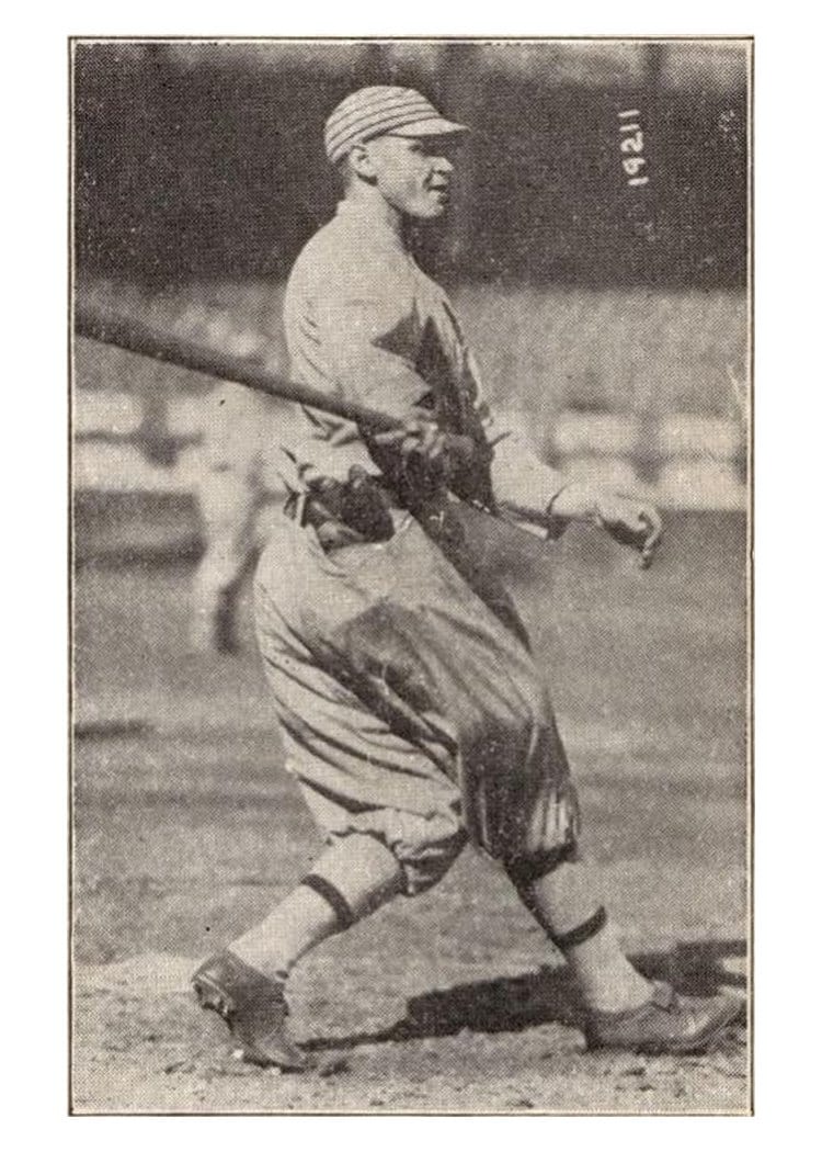 1922 E121 American Caramel Series of 120 Amos Strunk card
