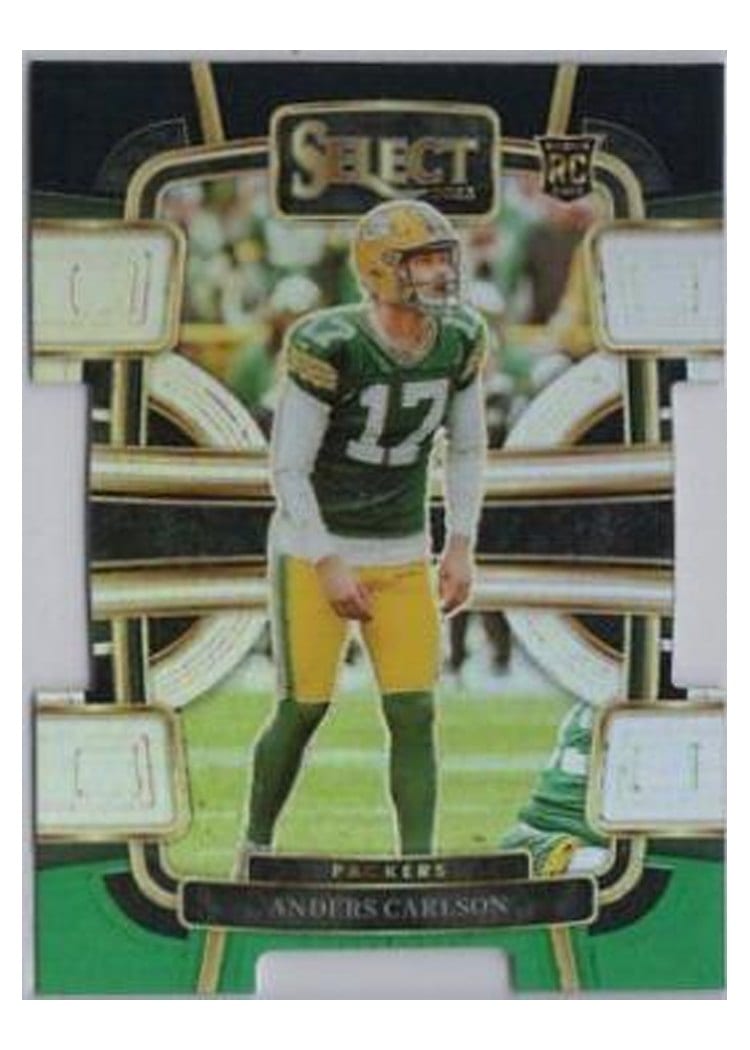 2023 Panini Select Base Set Anders Carlson Black Green Prizm Die-Cut #36 card