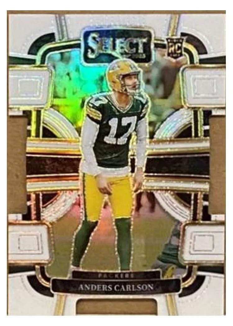 2023 Panini Select Base Set Anders Carlson White Prizm Die-Cut #36 card