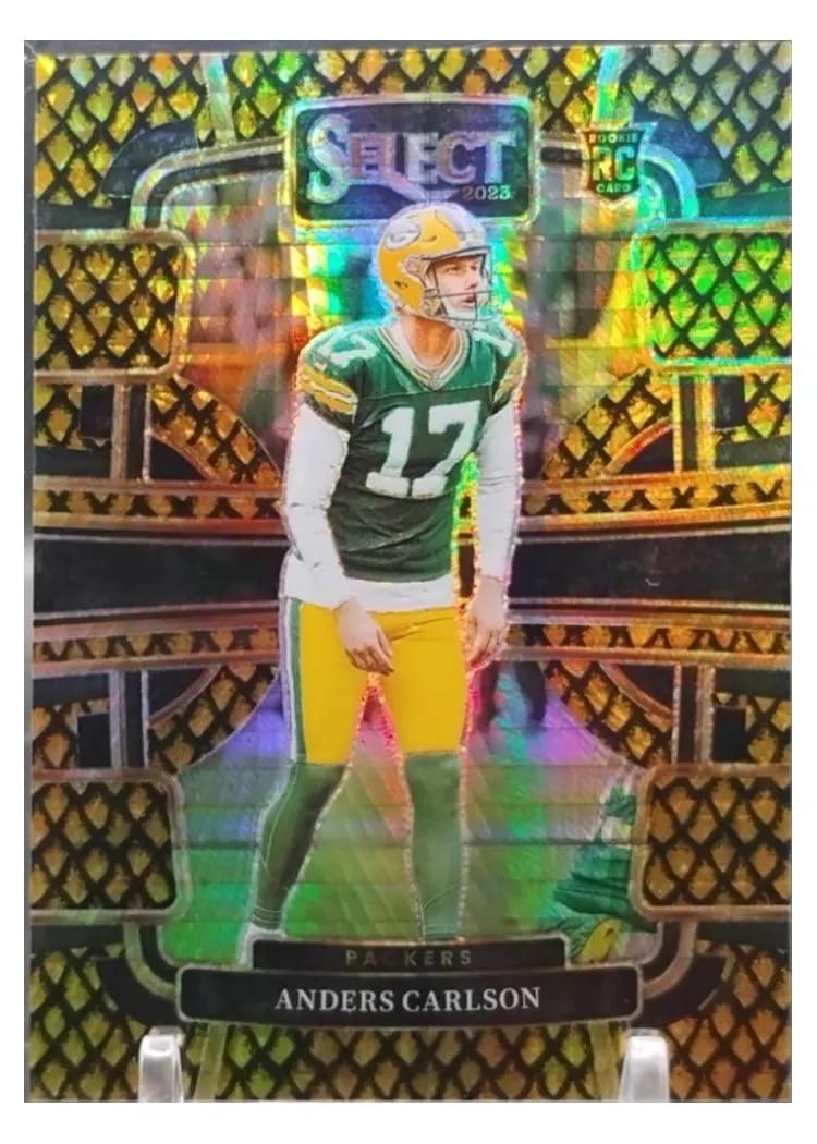 2023 Panini Select Base Set Anders Carlson Dragon Scale Gold Prizm #36 card