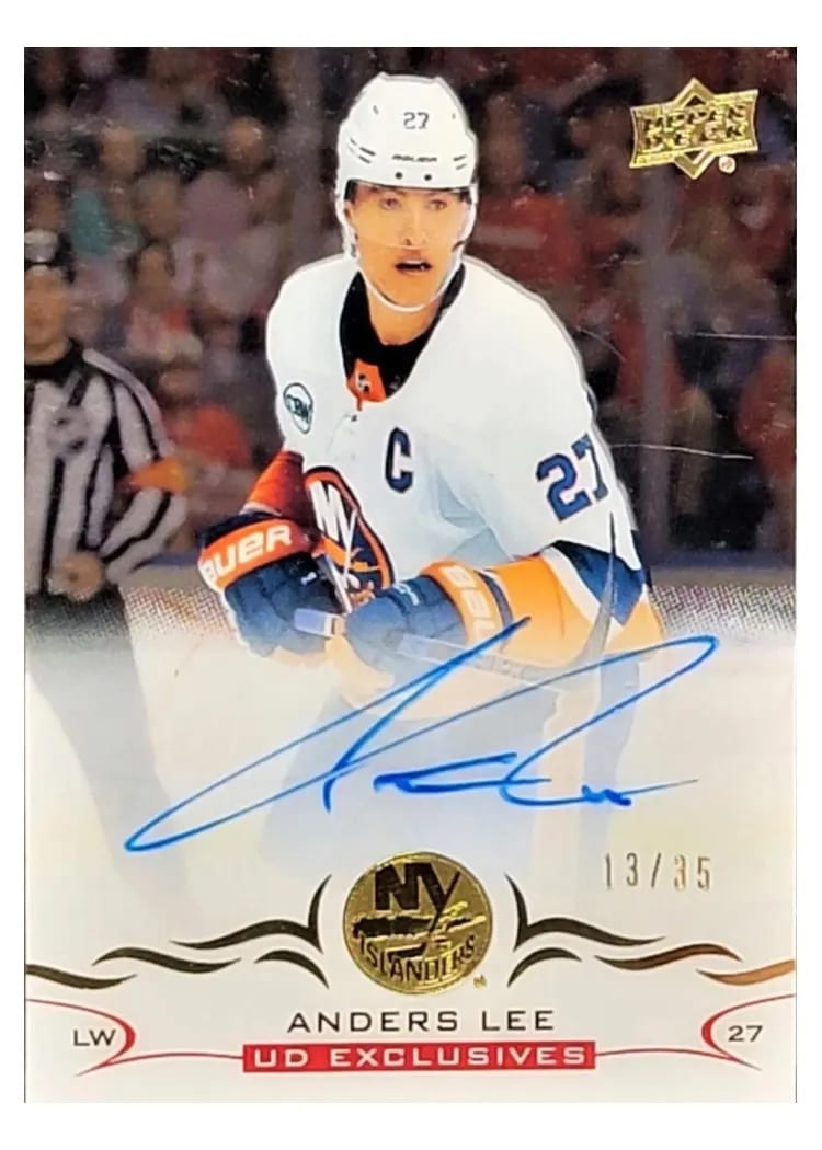2018 Upper Deck Clear Cut Anders Lee #CC-AL card
