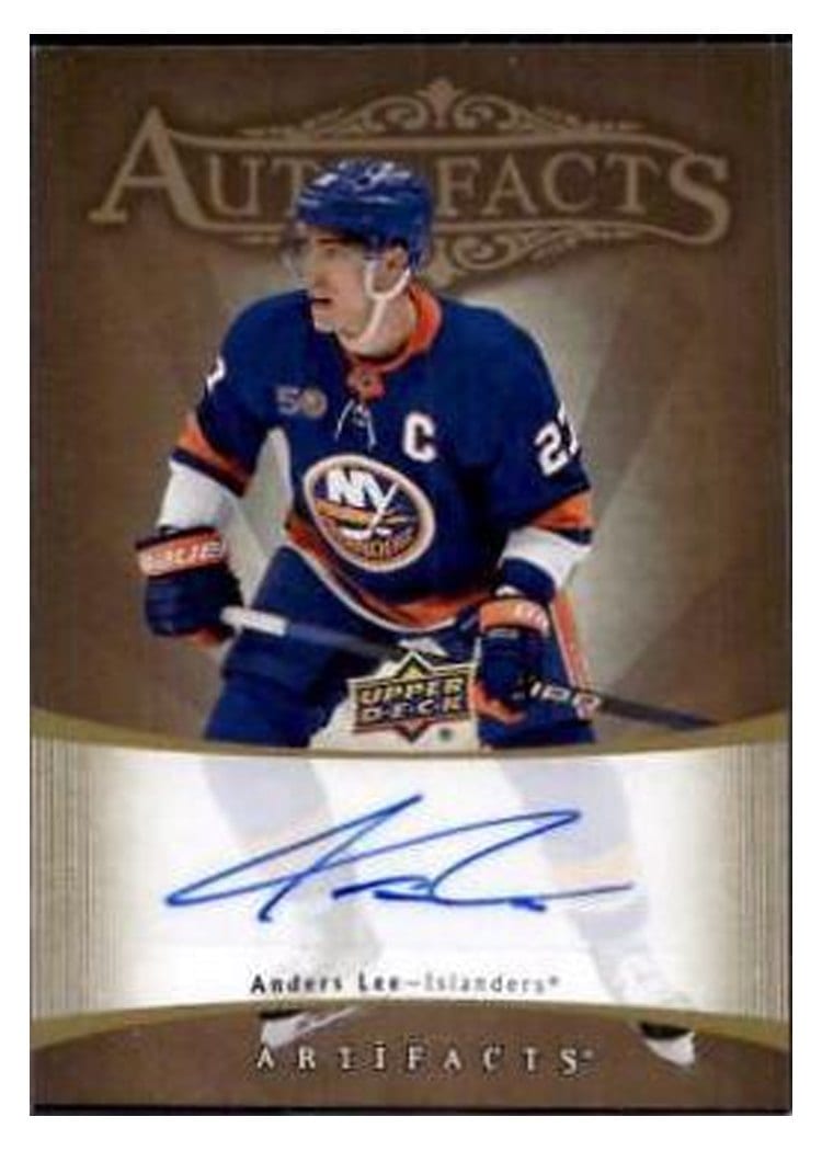 2023-24 Upper Deck Artifacts 2005-06 Retro - Autograph Facts Anders Lee #RAF-AL card