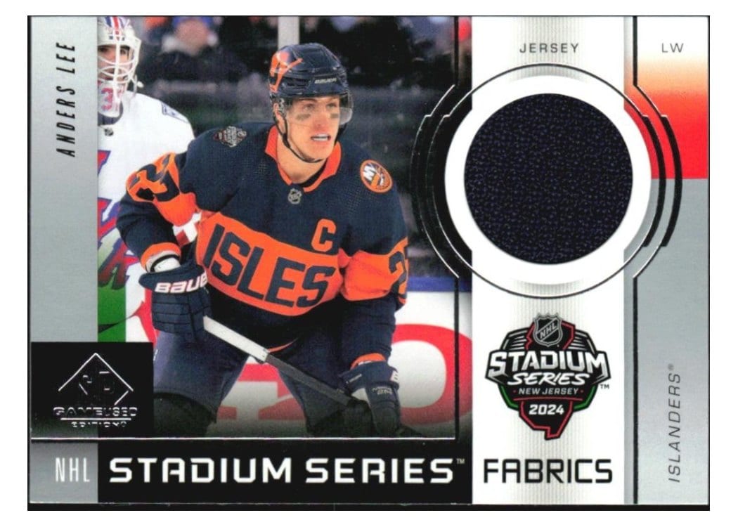 2024-25 SP Game Used 2024 Stadium Series Fabrics Anders Lee #GSF-10 card