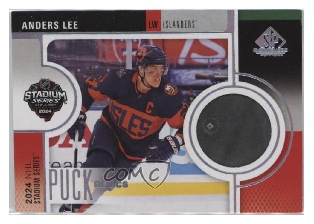 2024-25 SP Game Used 2024 Stadium Series Islanders-Rangers Puck Relics Anders Lee #SSP-LE card