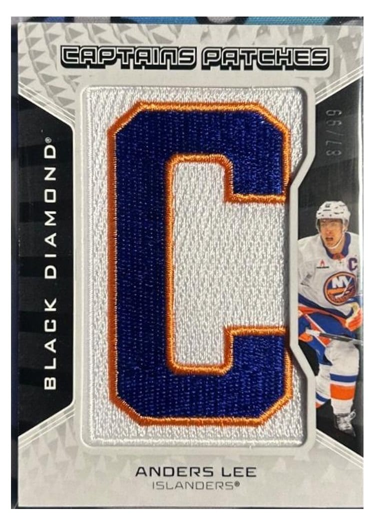 2025-26 Upper Deck Black Diamond Captains Patches Anders Lee #CP-LE card