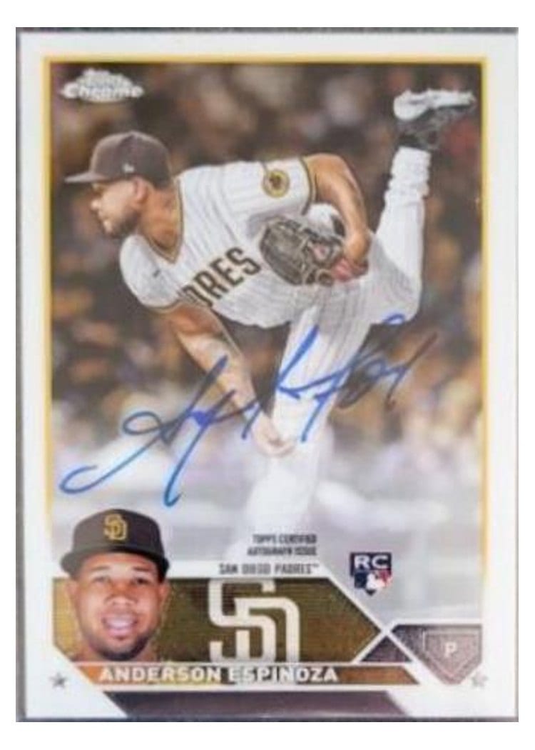 2023 Topps Chrome Rookie Autographs Anderson Espinoza #RA-AE card