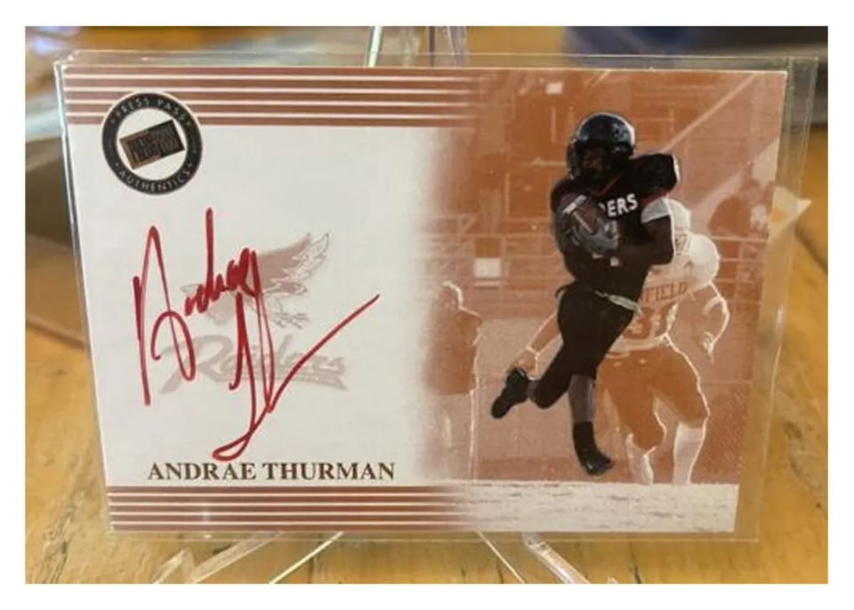 2004 Press Pass Autograph Andrae Thurman card