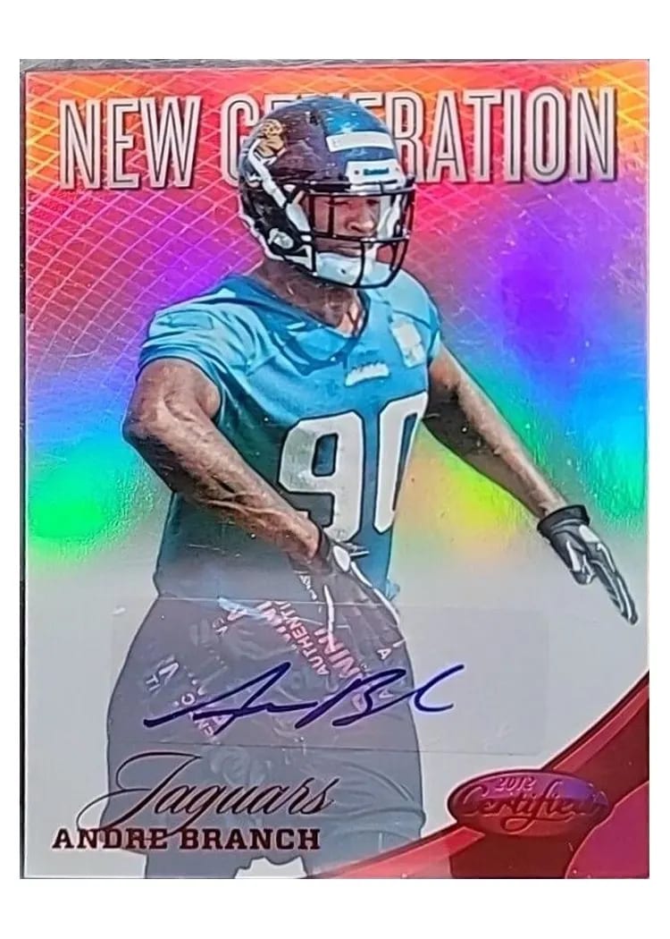 2012 Panini Certified Andre Branch Mirror Red Autograph #252 card