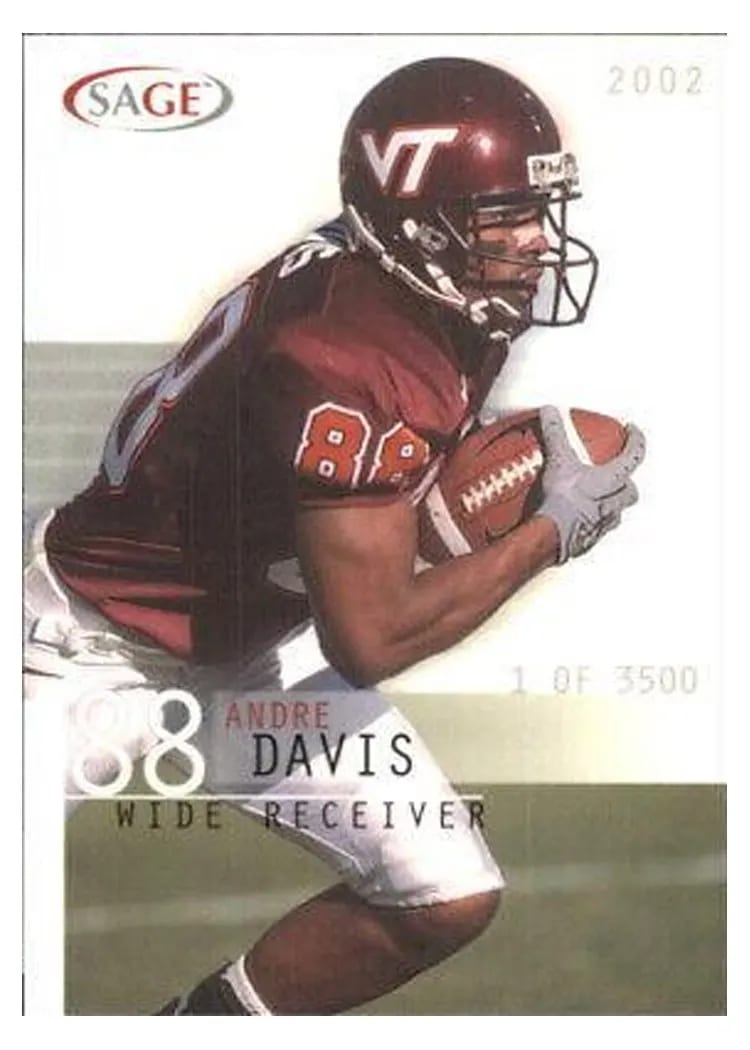 2002 Sage Andre Davis #10 card