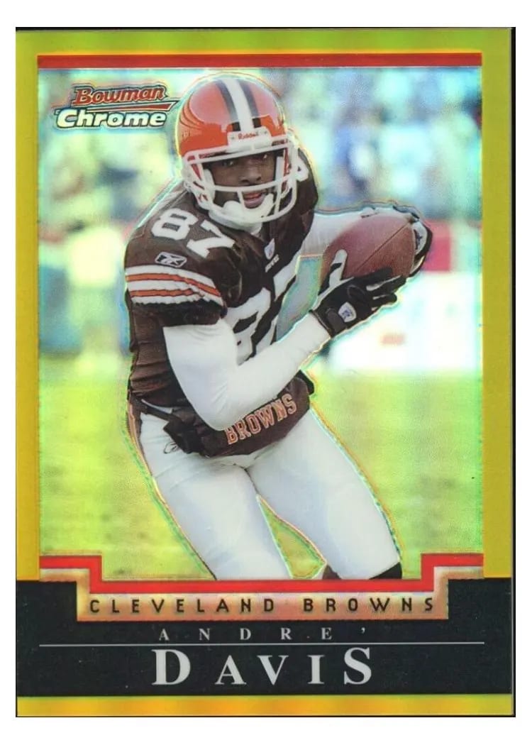 2004 Bowman Chrome Andre Davis Gold Refractor #3 card