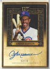 2025 Topps Gilded Collection Gold Framed Hall of Fame Autographs Andre Dawson #HAFA-AD card