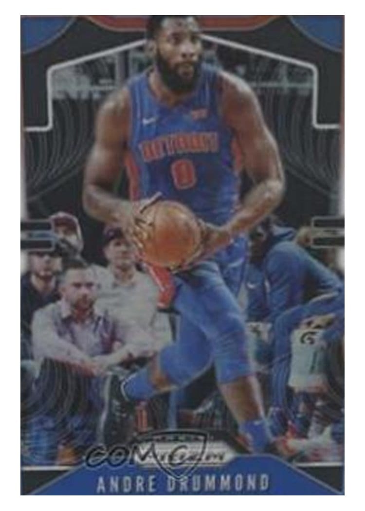 2019-20 Panini Prizm Base Set Andre Drummond Red, White, and Blue Prizm #92 card