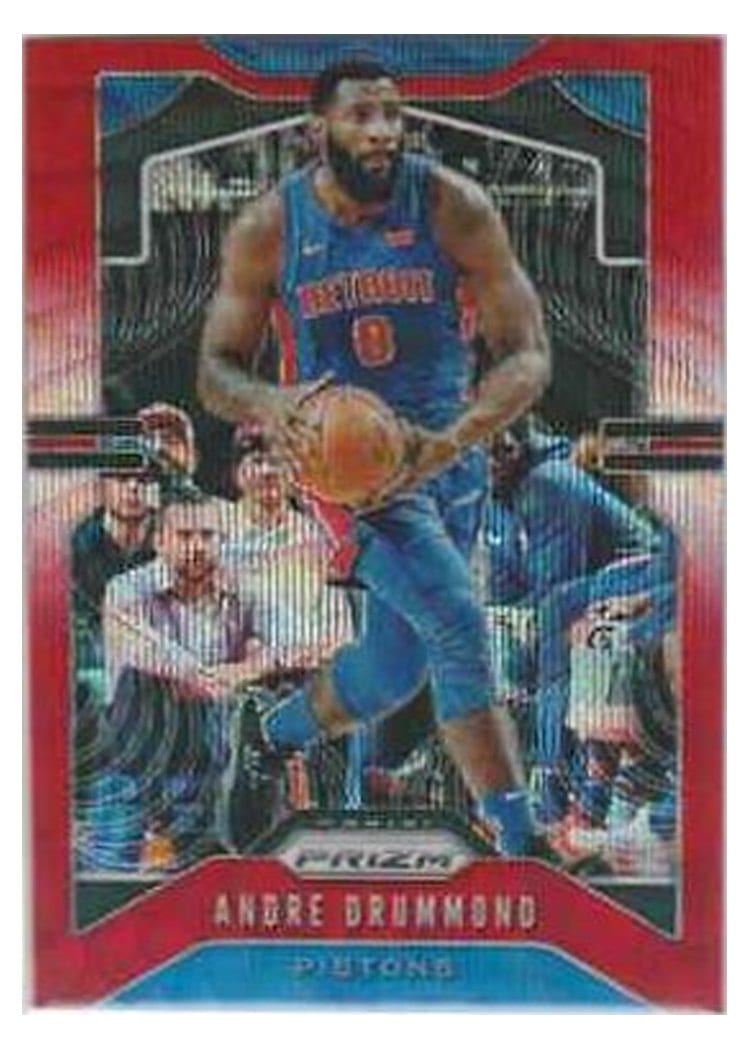 2019-20 Panini Prizm Base Set Andre Drummond Ruby Wave Prizm #92 card