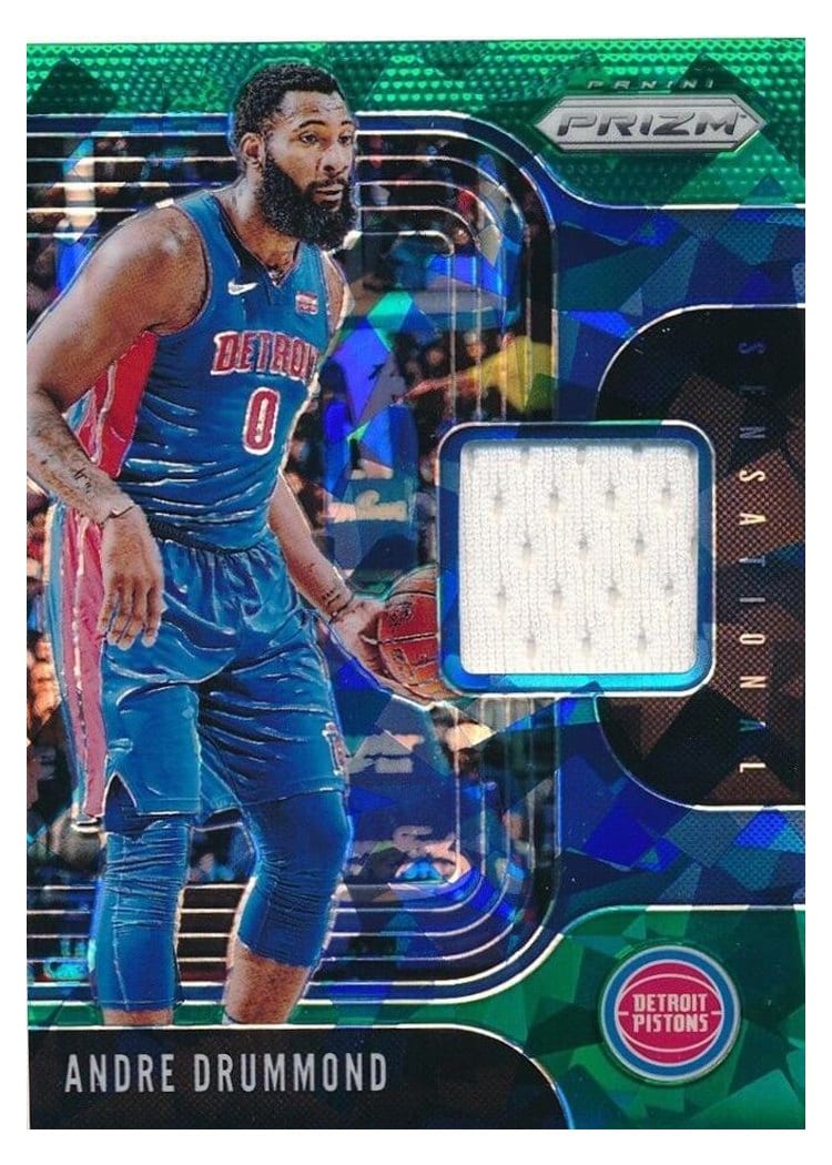 2019-20 Panini Prizm Base Set Andre Drummond Green Ice Prizm #92 card