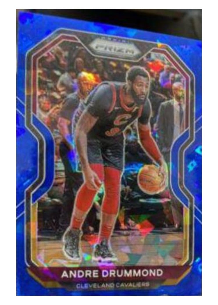 2020-21 Panini Prizm Base Set Andre Drummond Blue Ice Prizm #222 card