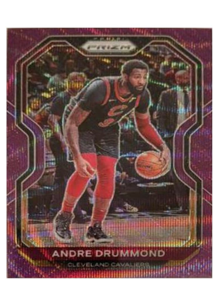 2020-21 Panini Prizm Base Set Andre Drummond Purple Wave Prizm #222 card
