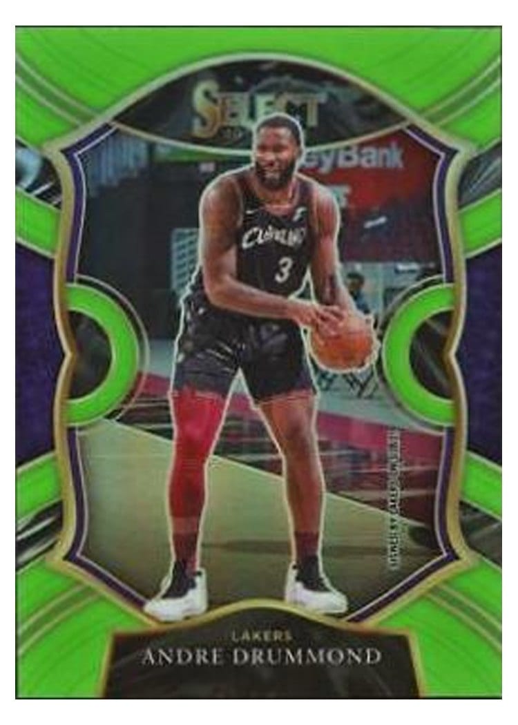 2020-21 Panini Select Base Set Andre Drummond Neon Green Prizm #5 card