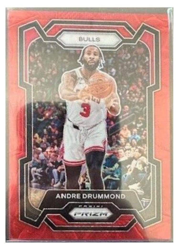 2023-24 Panini Prizm Base Set Andre Drummond Choice Red #256 card