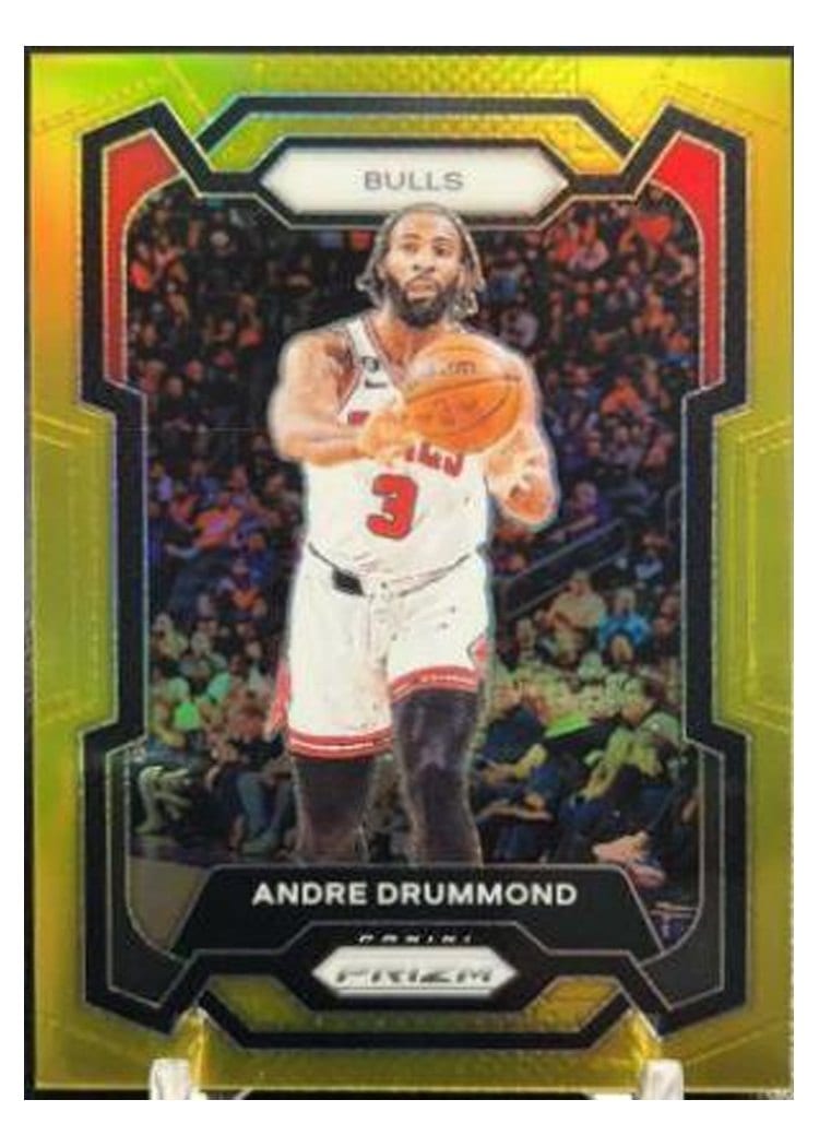 2023-24 Panini Prizm Base Set Andre Drummond Gold #256 card