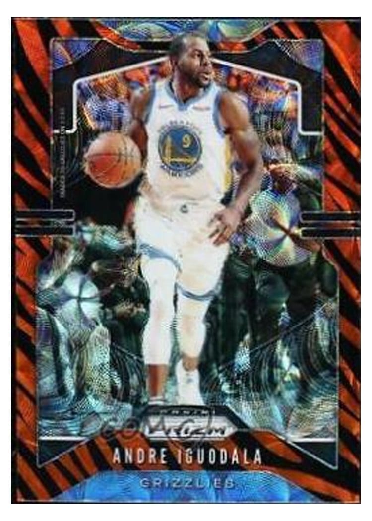 2019-20 Panini Prizm Base Set Andre Iguodala Tiger Stripe Choice Prizm #102 card