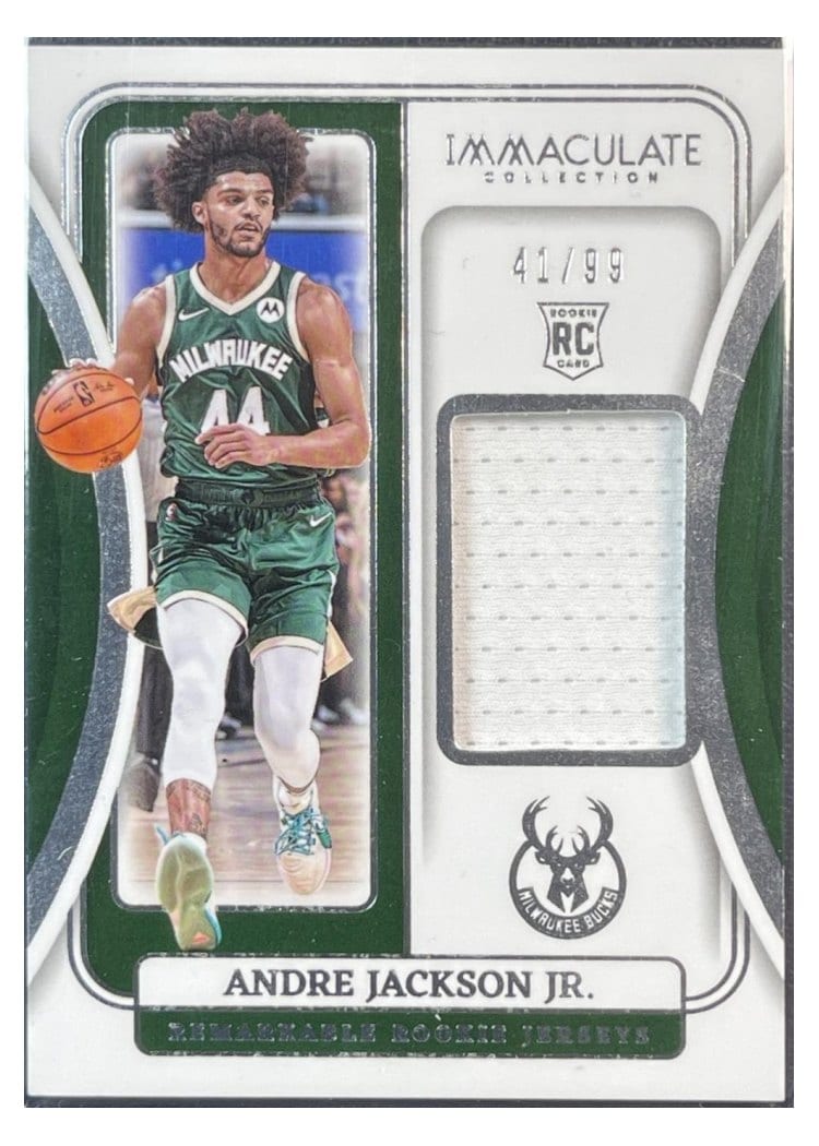 2023-24 Panini Immaculate Collection Remarkable Rookie Jerseys Andre Jackson Jr. #19 card