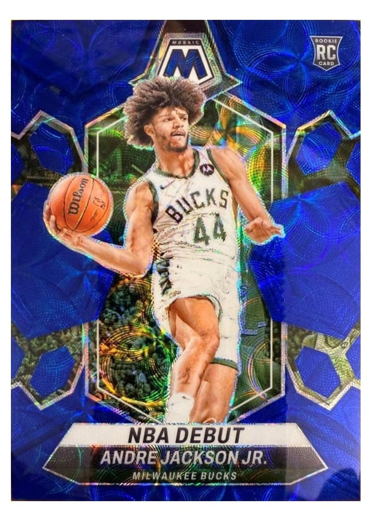 2023-24 Panini Mosaic Base Set Andre Jackson Jr. International Blue #259 card