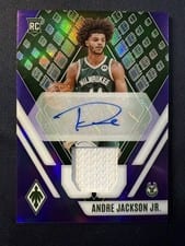 2023-24 Panini Phoenix Rookie Jersey Autographs Andre Jackson Jr. #RJA-AJJ card