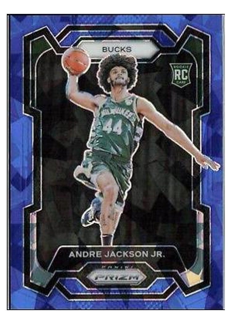 2023-24 Panini Prizm Base Set Andre Jackson Jr. Blue Ice #131 card
