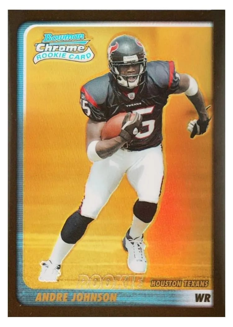 2003 Bowman Chrome Andre Johnson Gold Refractor #195 card