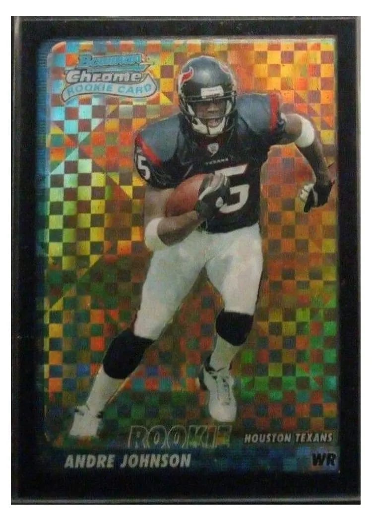 2003 Bowman Chrome Andre Johnson Xfractor #195 card