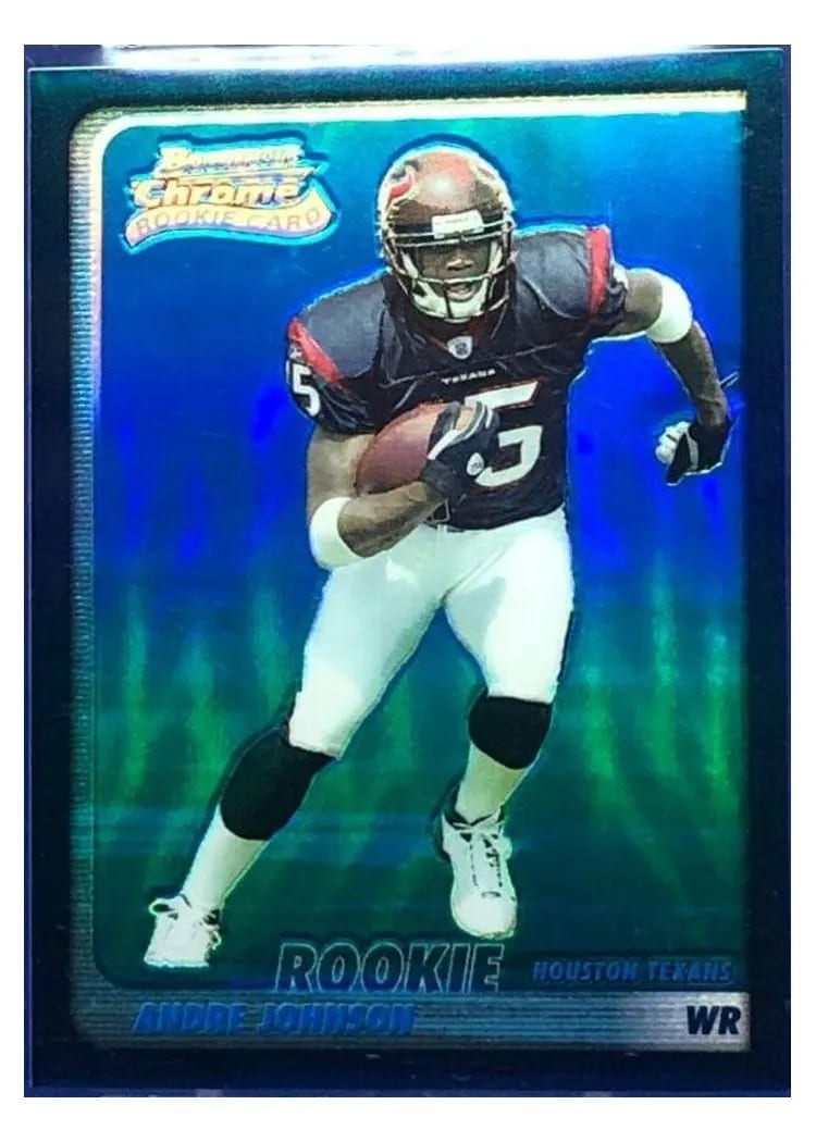 2003 Bowman Chrome Andre Johnson Blue Refractor #195 card