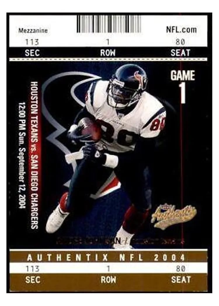 2004 Fleer Authentix Andre Johnson #17 card
