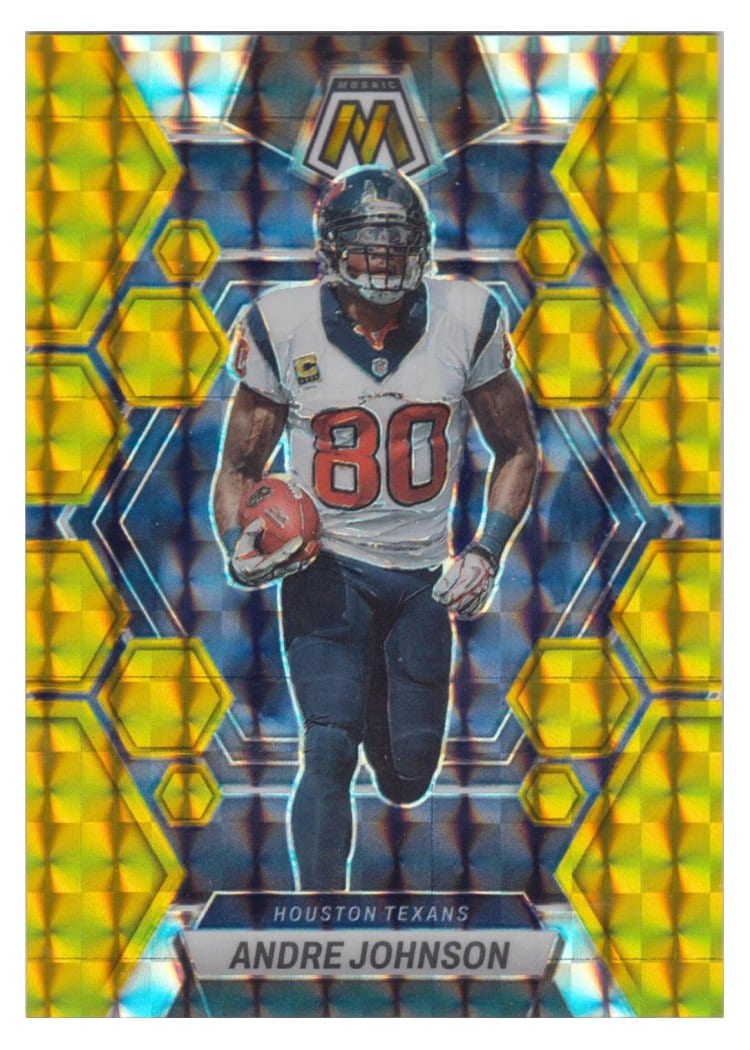 2023 Panini Mosaic Base Set Andre Johnson Gold #92 card