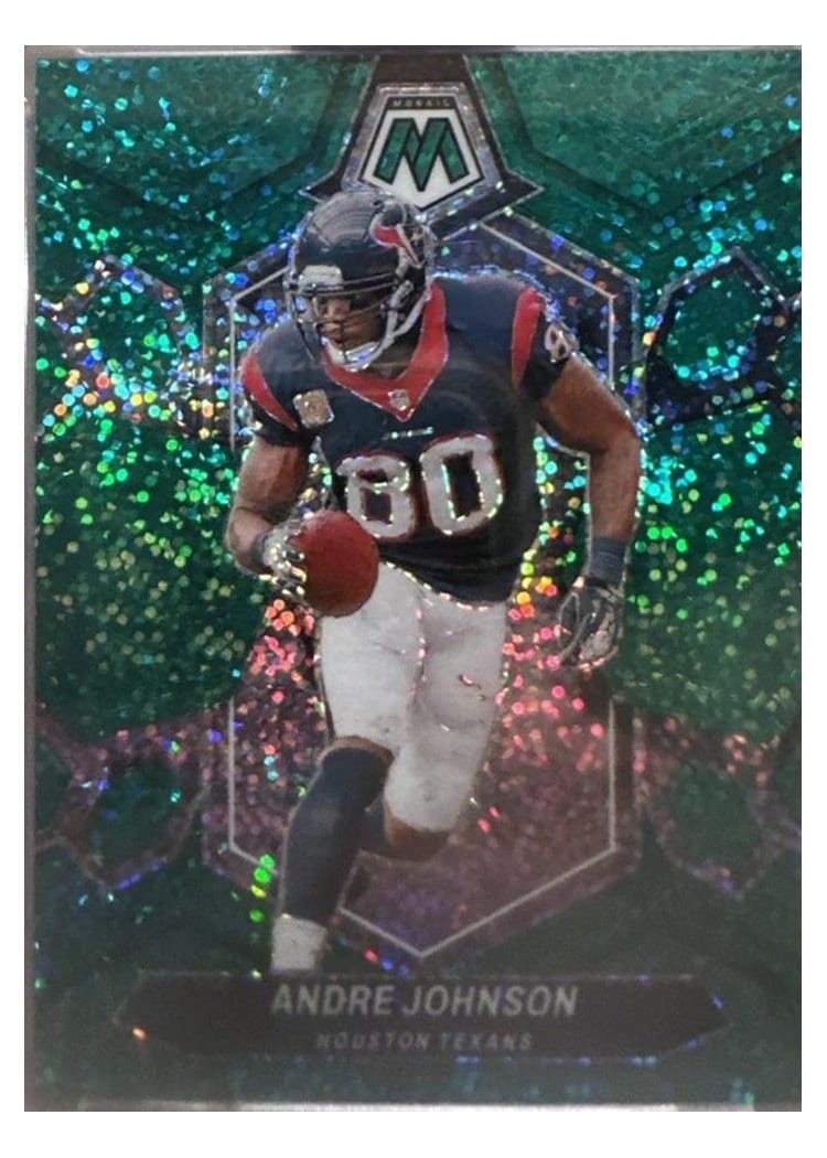 2023 Panini Mosaic Base Set Andre Johnson Green Sparkle #92 card